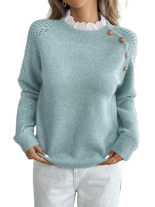 Women's Button-Detail Knit Sweater