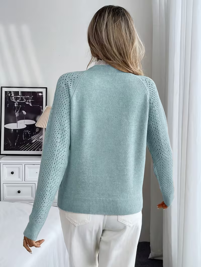 Women's Button-Detail Knit Sweater