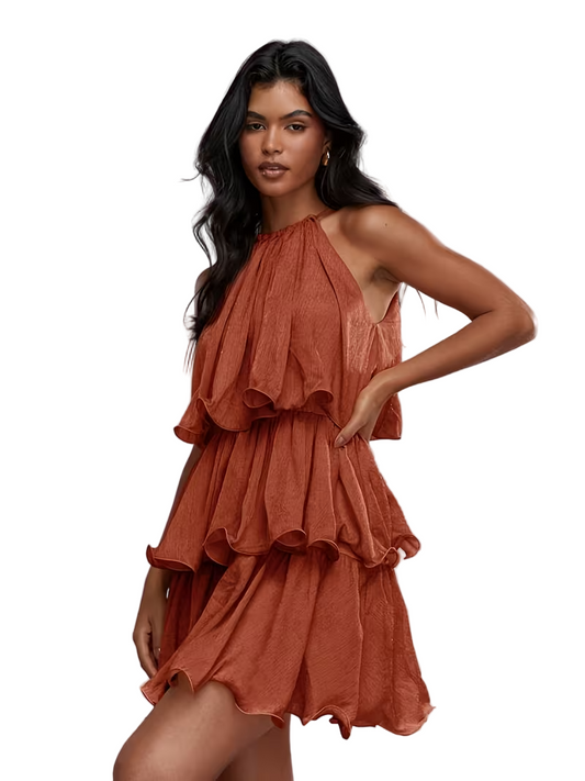 Women's Tiered Ruffle Mini Dress